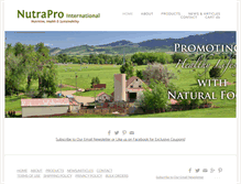 Tablet Screenshot of nutraprointl.com